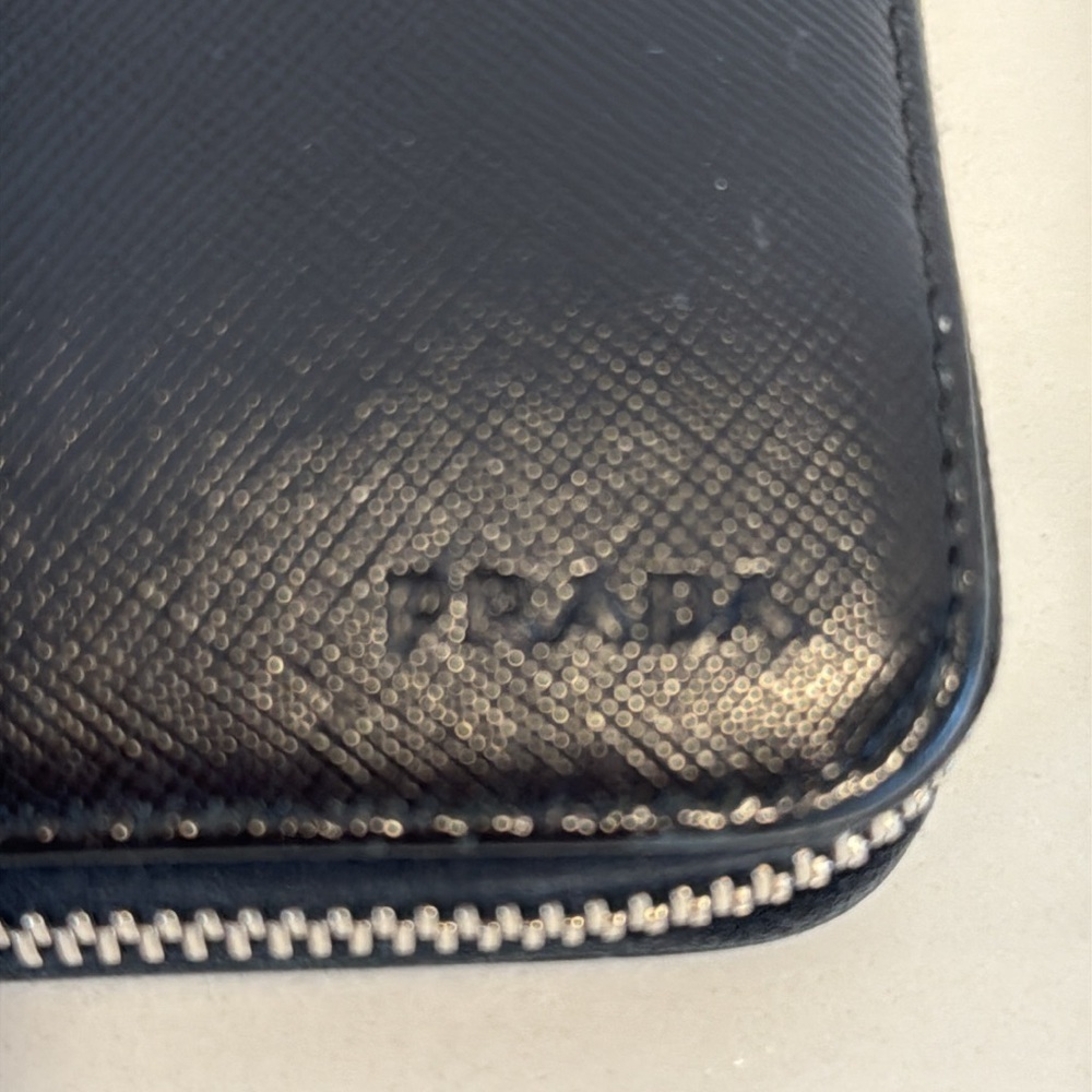 Prada Black Saffiano Leather Long Wallet - Picture 2 of 10